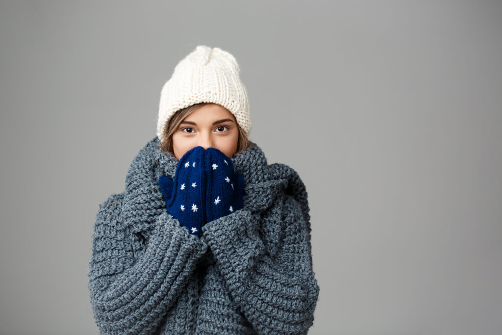 Mulher com frio